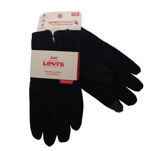 Levi's Black Leather Men's Gloves